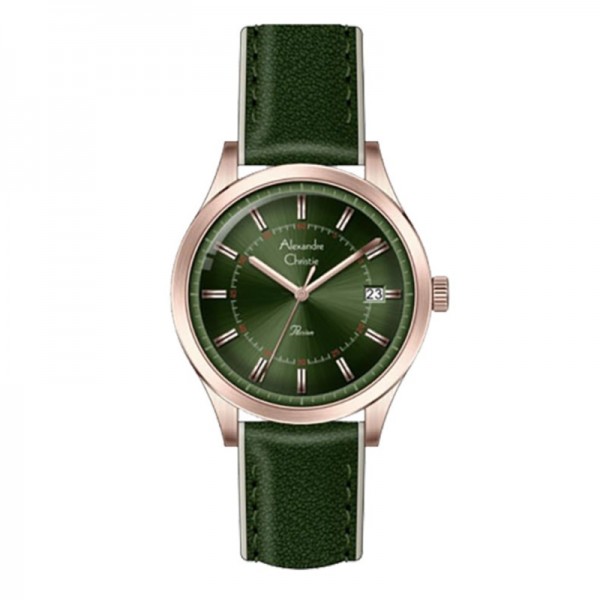 Alexandre Christie AC 2973 Rosegold Green BDLRGGN